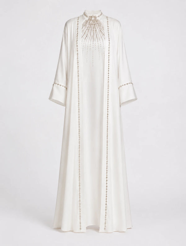 Abaya Nour Blanc: Ensemble 2 Pièces