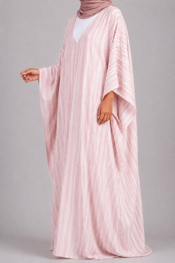 Abaya Papillon Alya Rose Poudré
