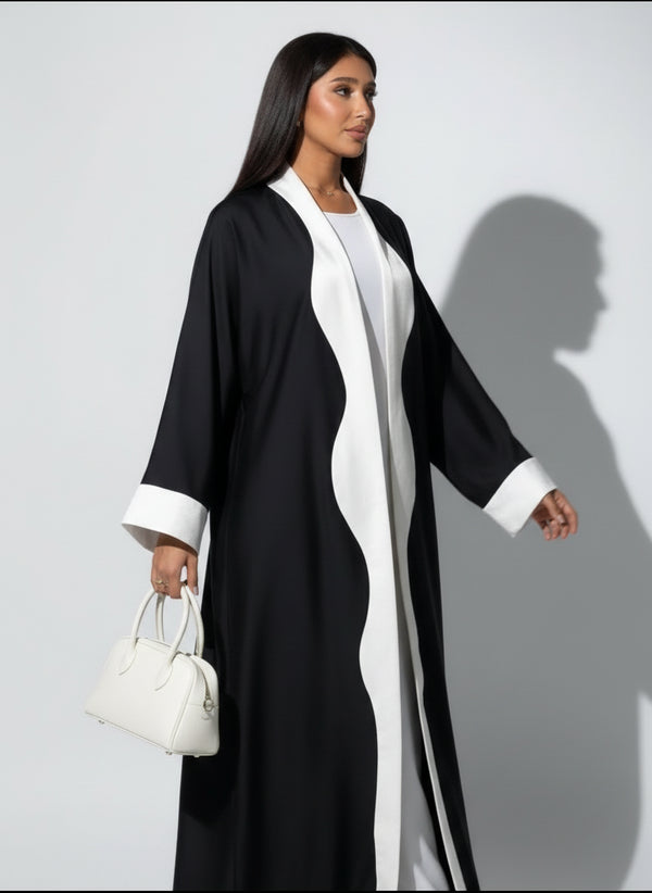Abaya Dalya Noir et Blanc
