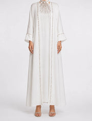 Nour White Two-Piece Abaya Set