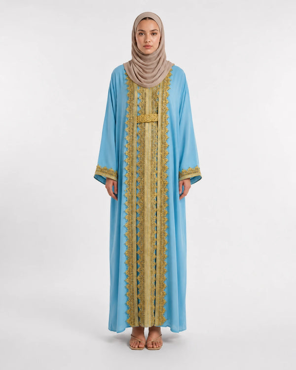 Abaya Layla Bleu Ciel