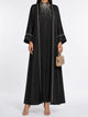 Abaya Nour Noir Prestige: Ensemble 2 Pièces