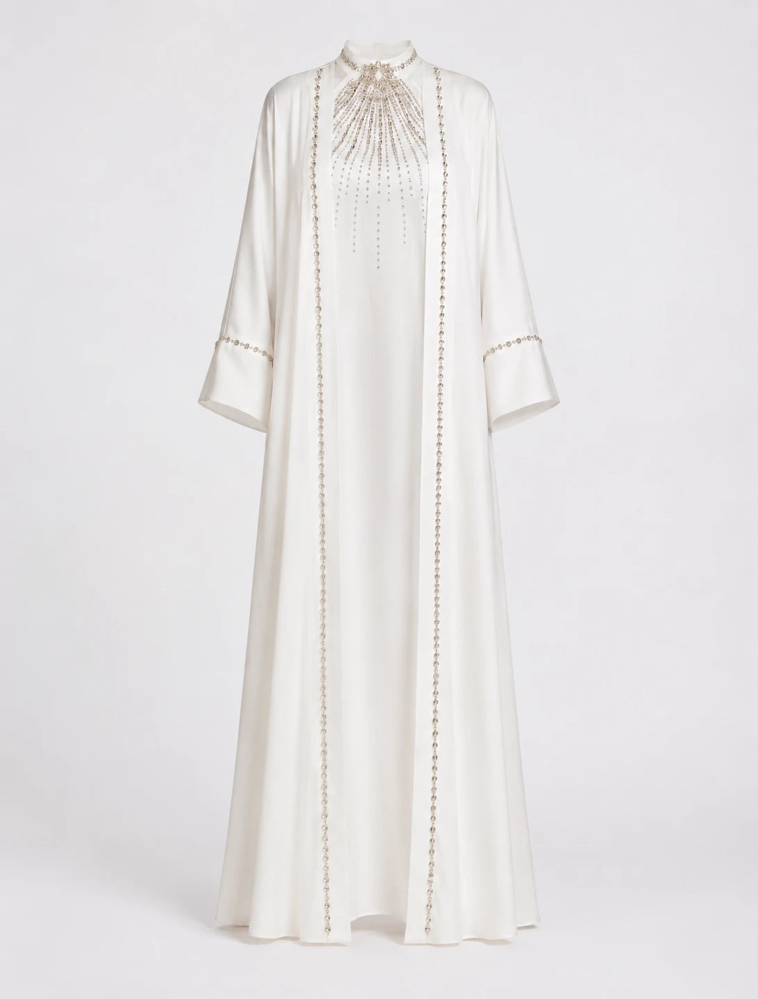 Nour White Two-Piece Abaya Set