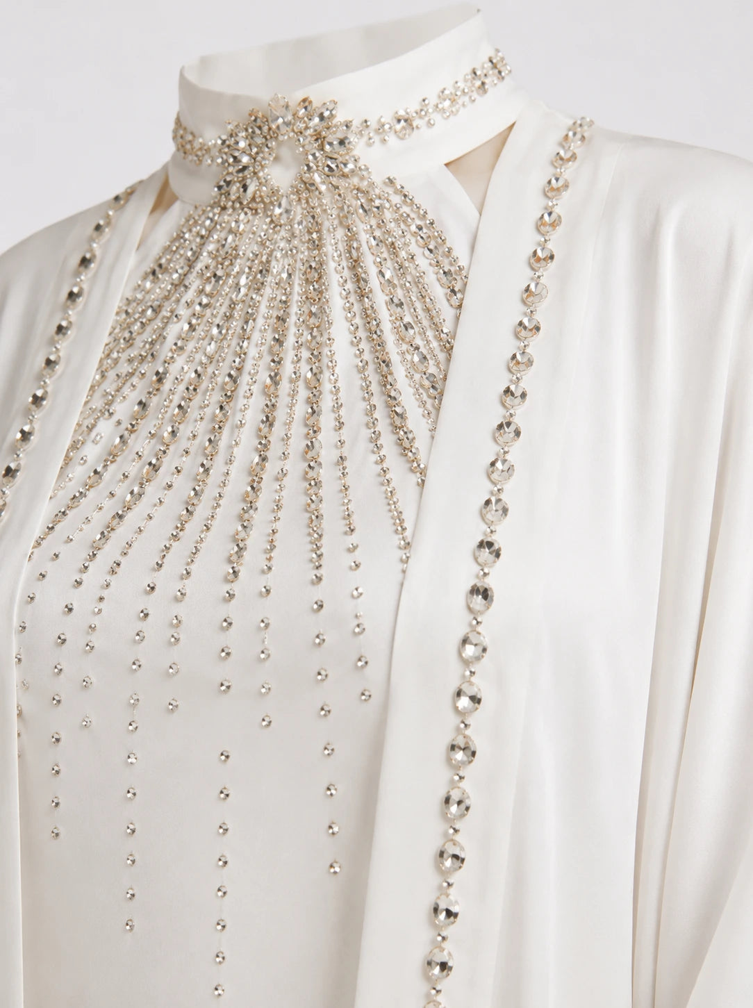 Nour White Two-Piece Abaya Set