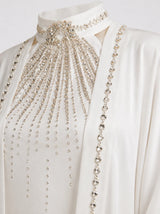 Abaya Nour Blanc: Ensemble 2 Pièces