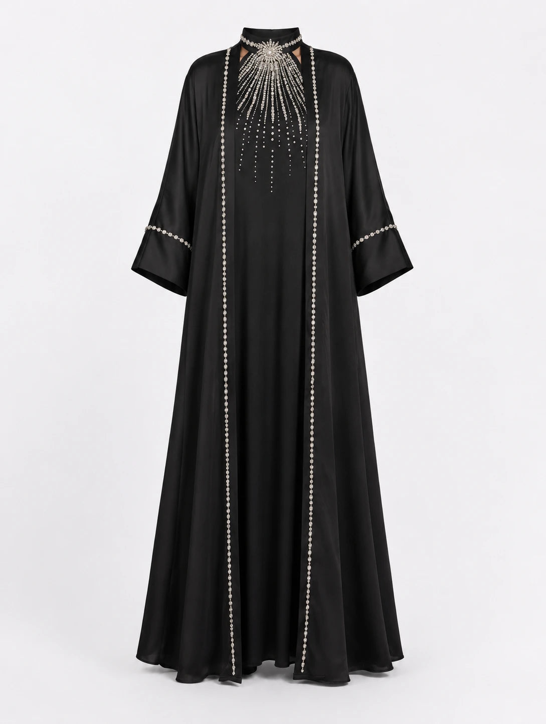 Nour Black Two-Piece Abaya Set