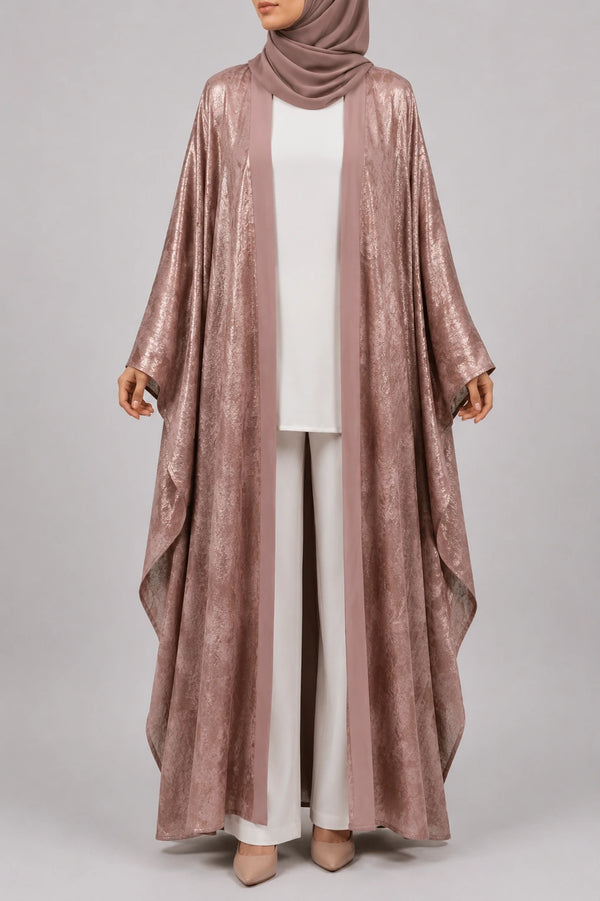 Abaya Yara Rose: Kimono Satiné