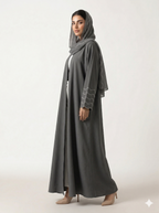 Abaya Dubaï Kimono Lyana - Gris