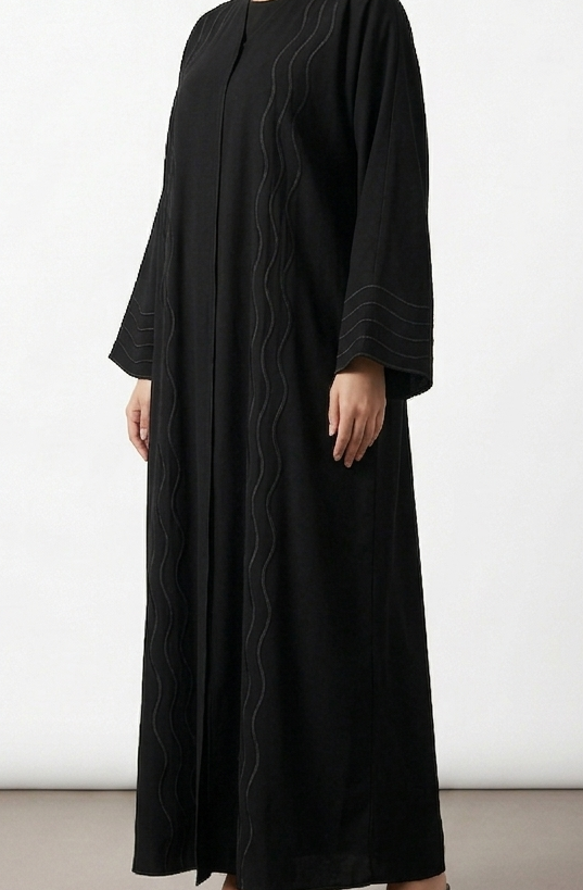 Abaya Dubai Kimono Lyana - Noir
