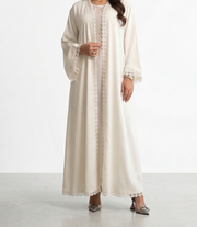 Sofia White Lace Abaya