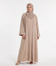 Lina Nude Open Kimono Abaya
