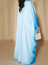 Abaya Norah Bleu : Dégradé Ombré