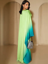 Abaya Norah Vert Clair : Dégradé Ombré