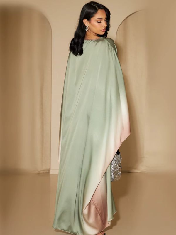 Abaya Norah Vert : Dégradé Ombré