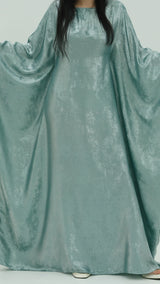 Abaya Farasha Almas: Vert Sauge Irisé