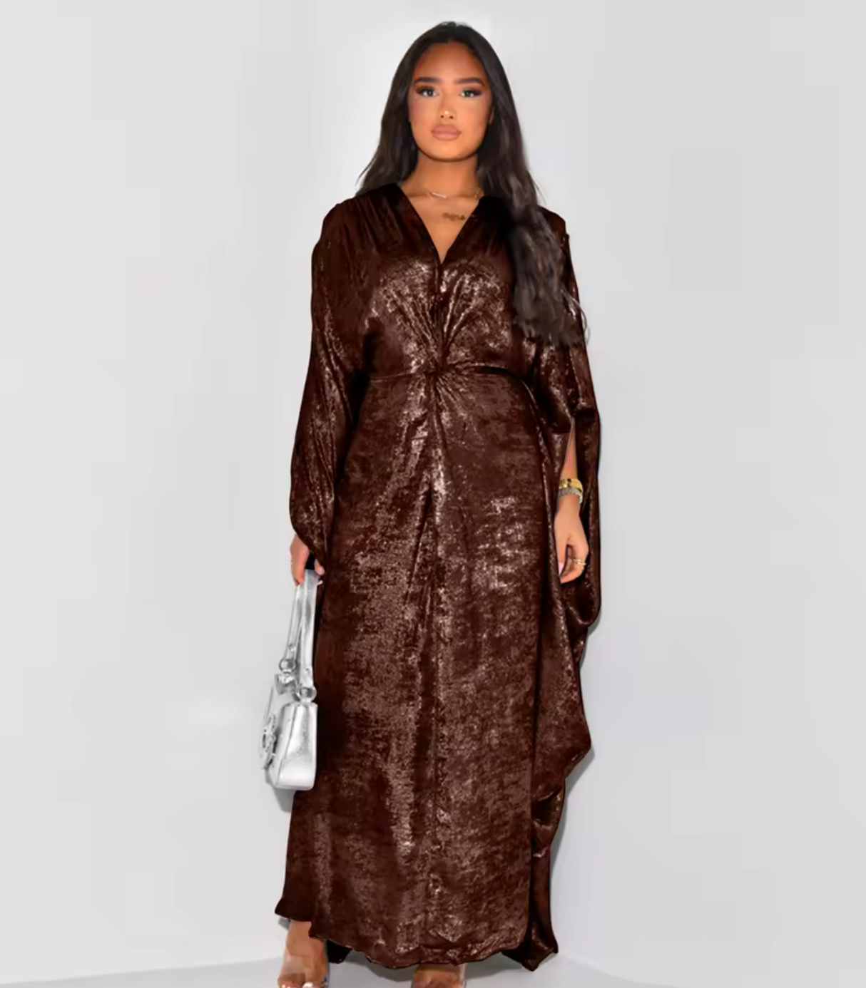 Nœud Céleste - Abaya Fermée Twist Métallisée