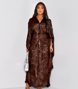 Nœud Céleste - Abaya Fermée Twist Métallisée