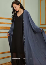Abaya Ouverte Perles Al-Nujoom