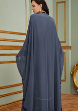 Abaya Ouverte Perles Al-Nujoom