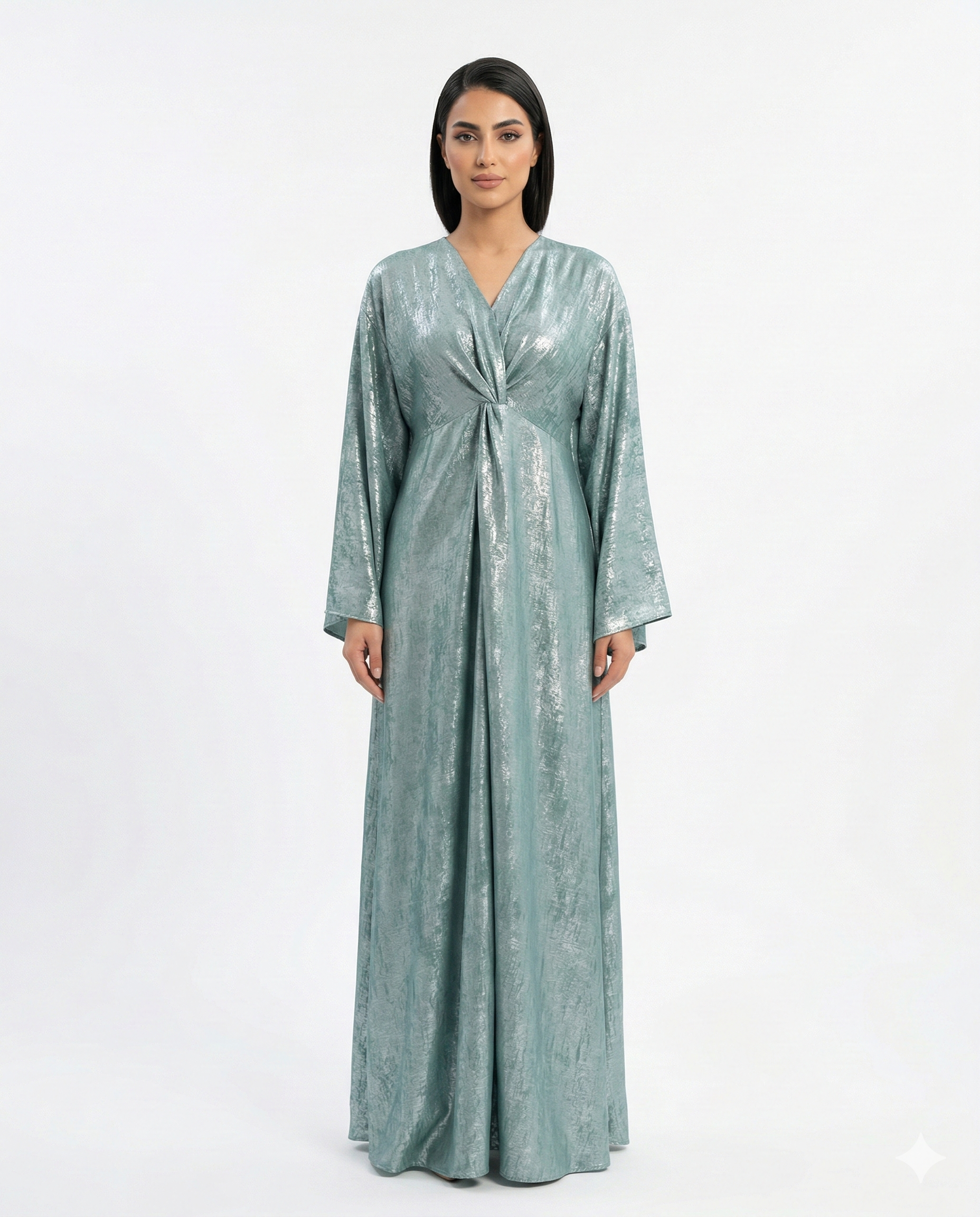 Nœud Céleste - Abaya Fermée Twist Métallisée