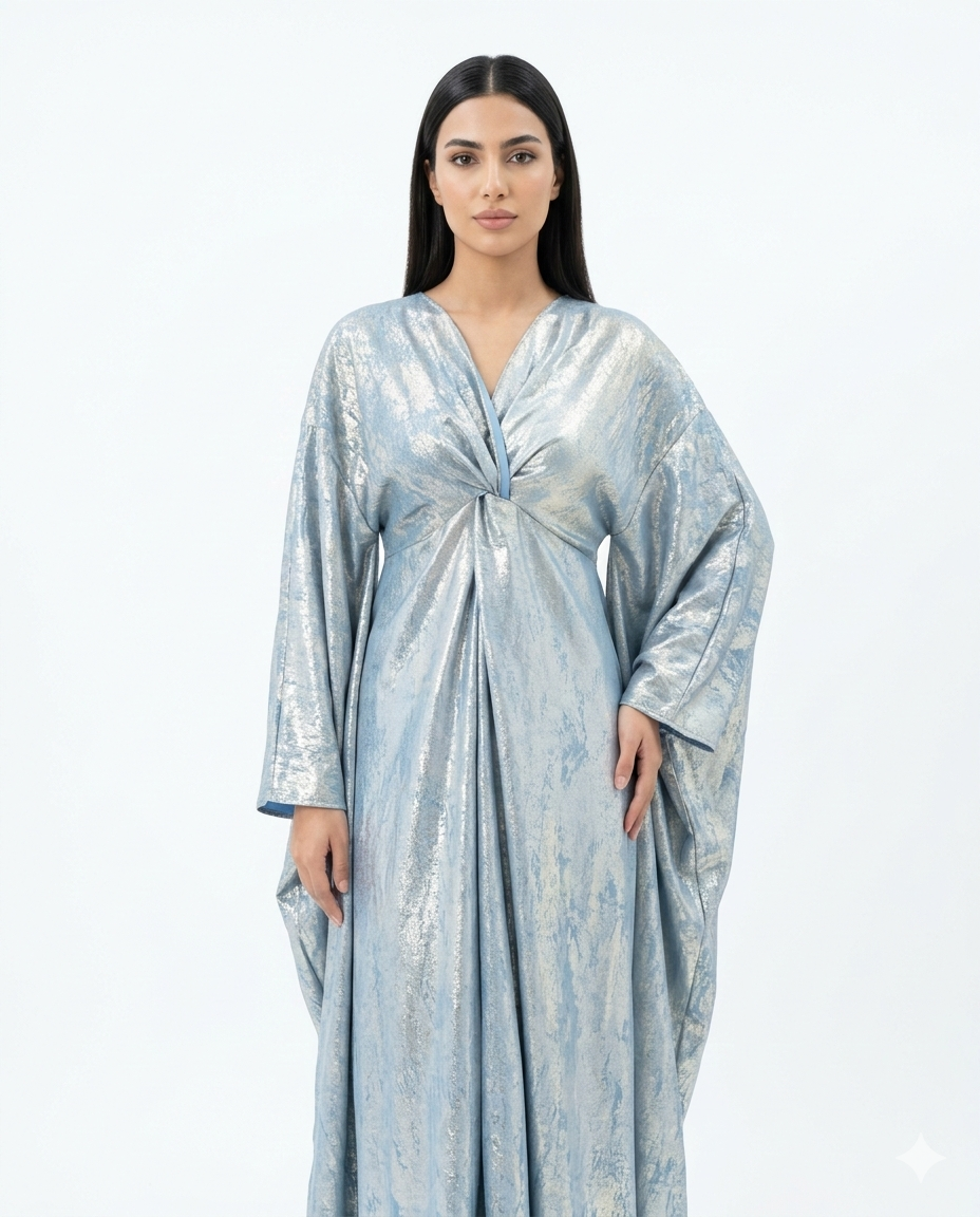 Nœud Céleste - Abaya Fermée Twist Métallisée