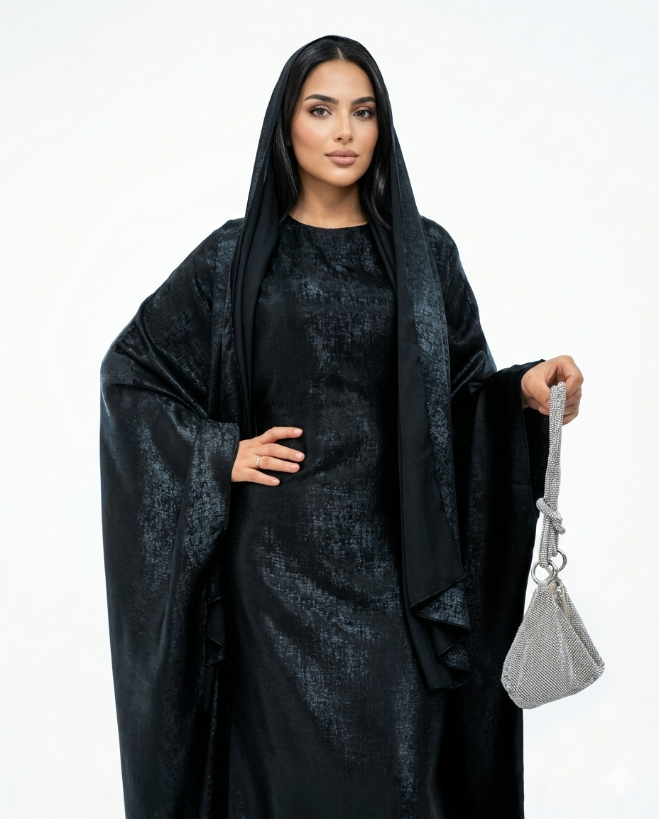 Lumière Céleste - Abaya Papillon Métallisée Irisée