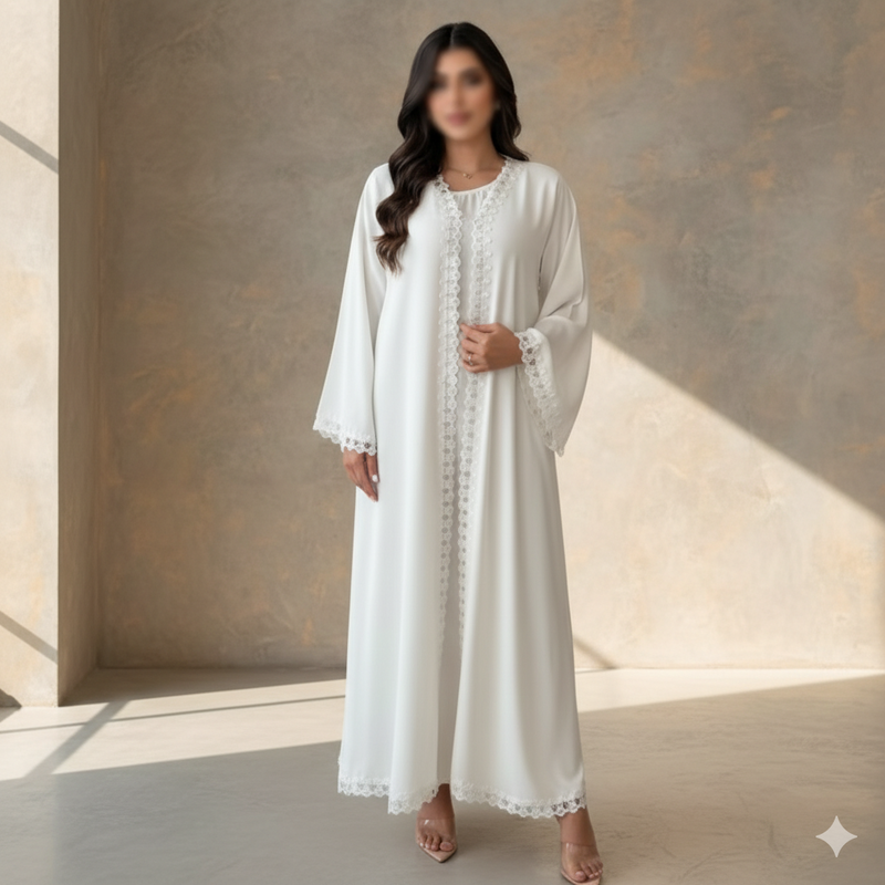 Abaya Dentelle d’Ivoire