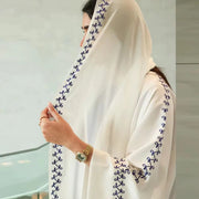 Maïssa White Open Dubai Kimono Abaya