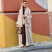 Maïssa Beige Open Dubai Kimono Abaya