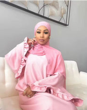 Naïla Pink Flowing Nida Abaya