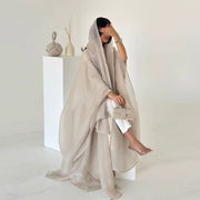 Yousra Apricot Organza Dubai Abaya