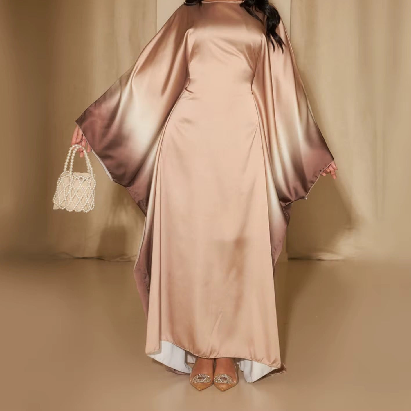Norah Coffee Brown Ombré Abaya