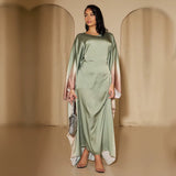 Abaya dégradé ombré vert Norah Maison Ayla