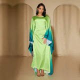 Abaya dégradé ombré vert clair Norah Maison Ayla