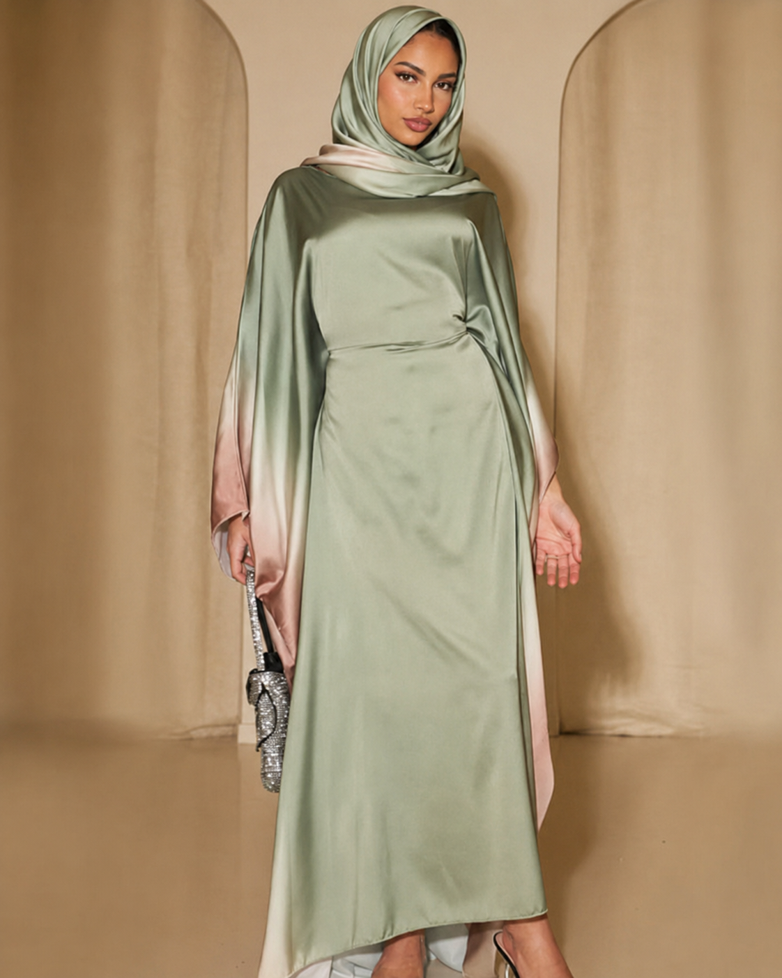 Norah Green Ombré Abaya