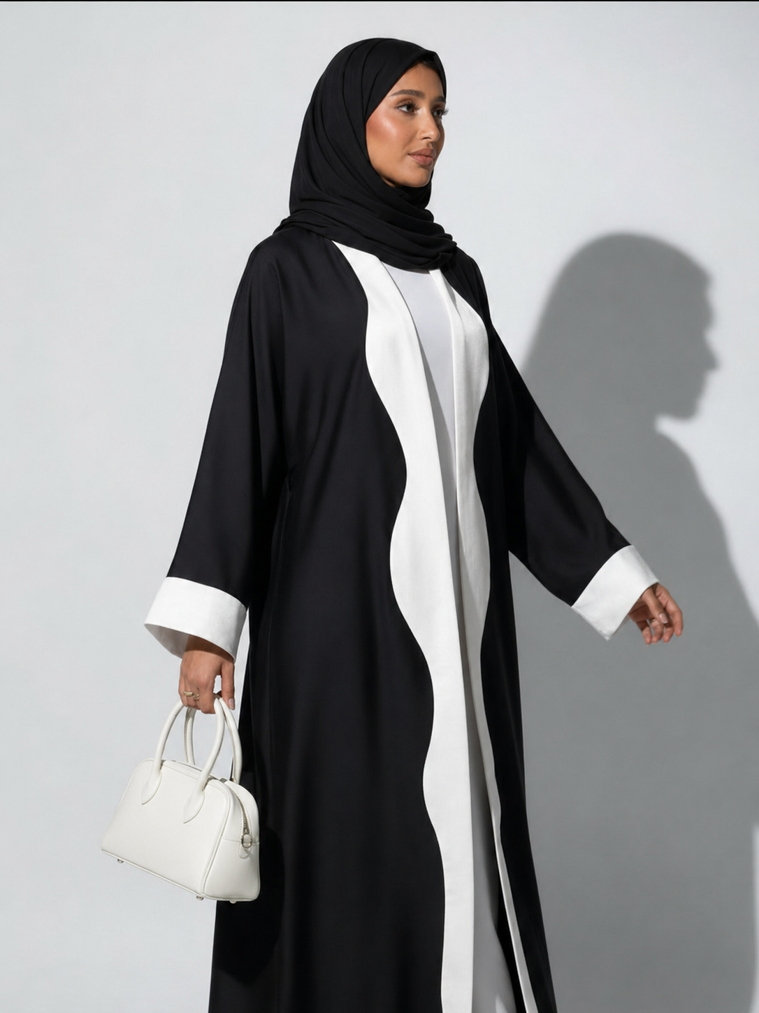 Abaya Dalya Noir et Blanc