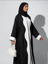Abaya Dalya Noir et Blanc