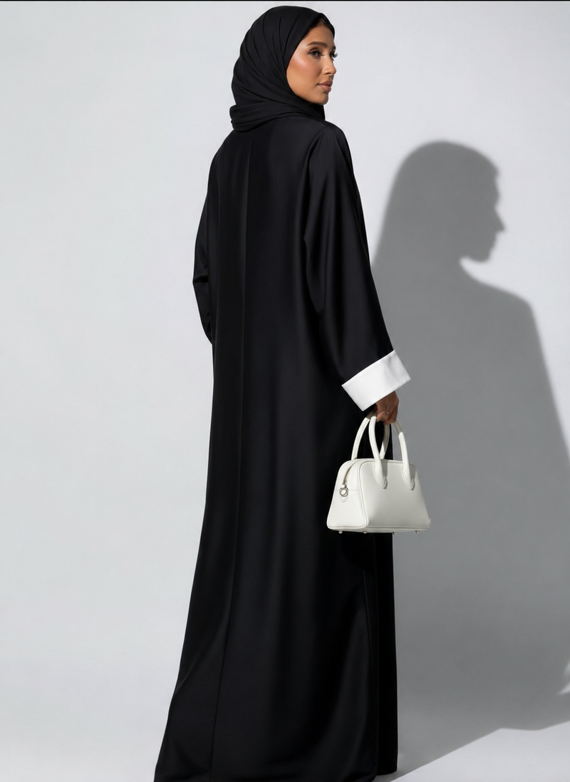 Abaya Dalya Noir et Blanc