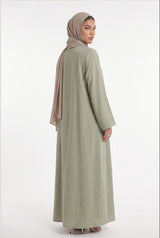Abaya Lina Sauge: Kimono Vert
