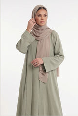 Abaya Lina Sauge: Kimono Vert