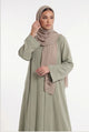 Abaya Lina Sauge: Kimono Vert