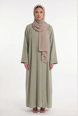 Abaya Lina Sauge: Kimono Vert