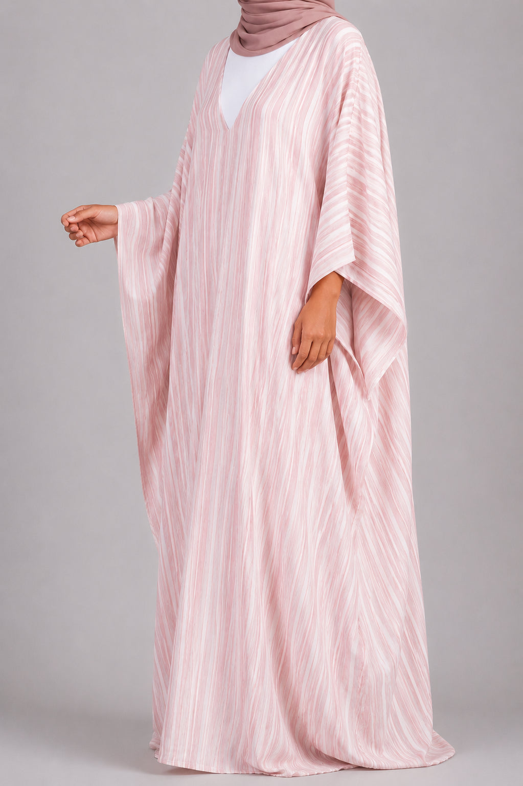 Abaya Papillon Alya Rose Poudré