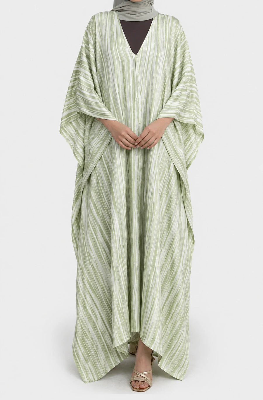 Abaya Papillon Alya Vert