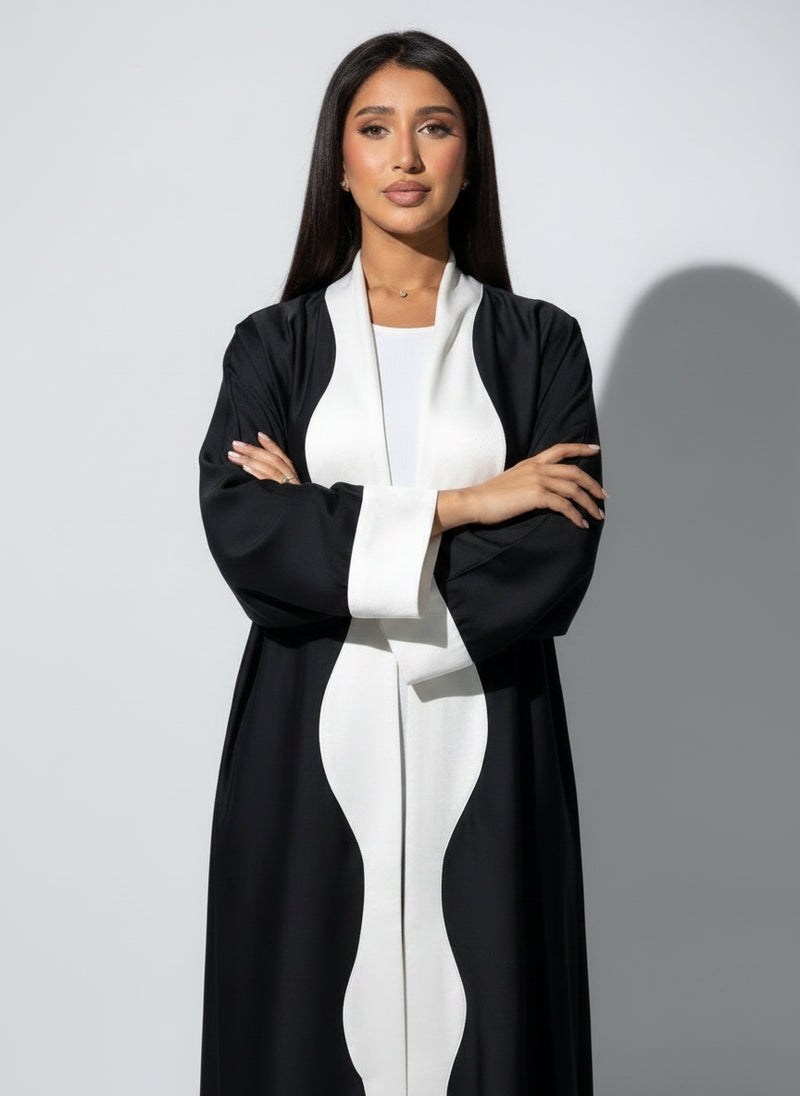 Abaya Dalya Noir et Blanc