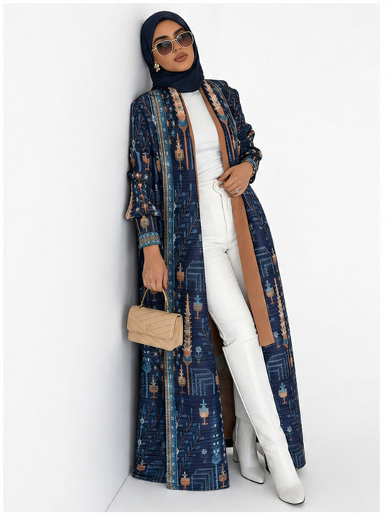 Abaya Dubai Naïma Bleu Nuit