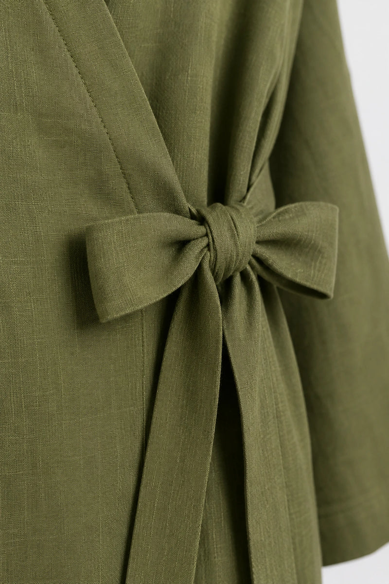 Abaya Hana Verte : Ensemble Kimono