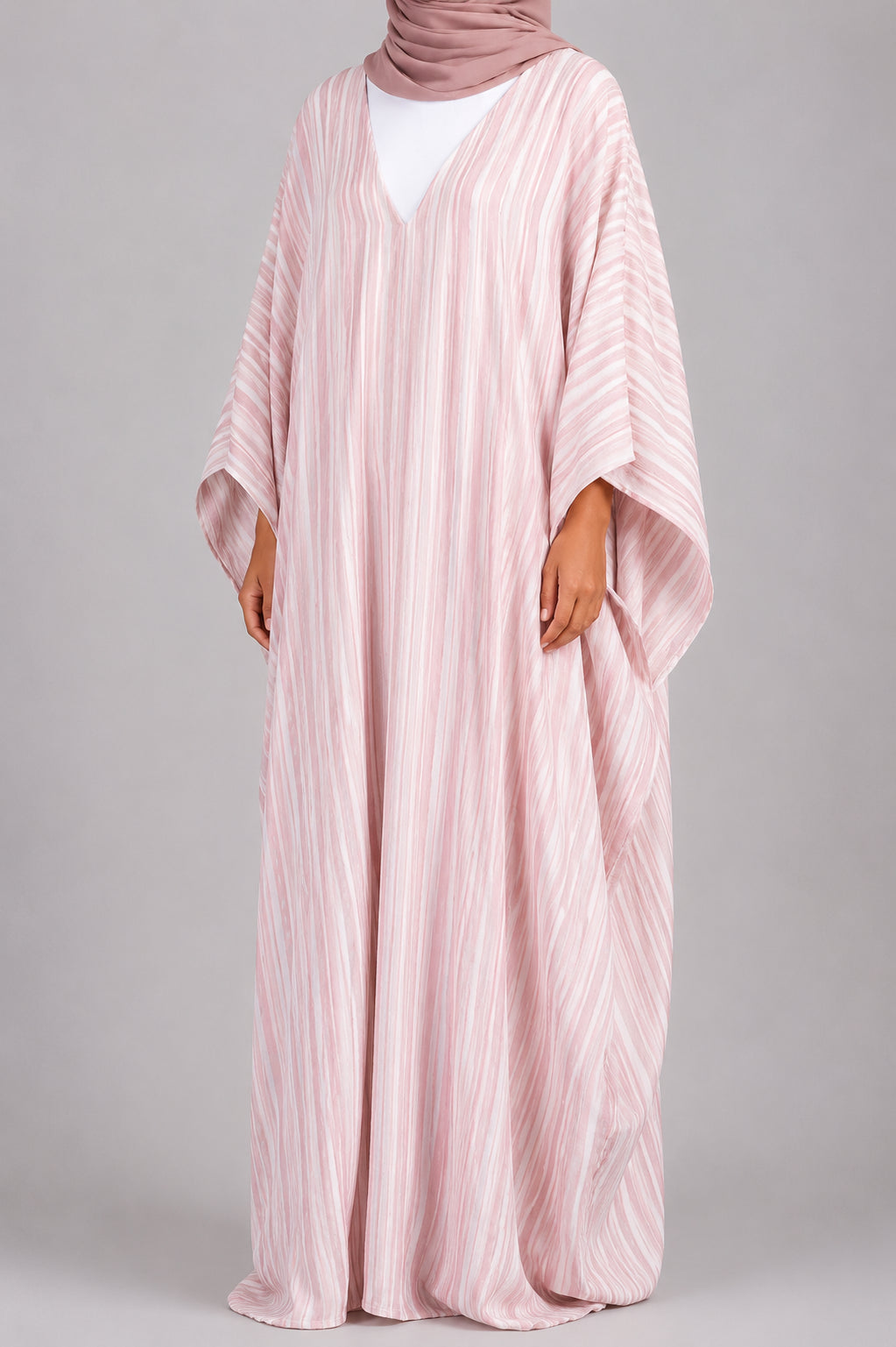 Abaya Papillon Alya Rose Poudré