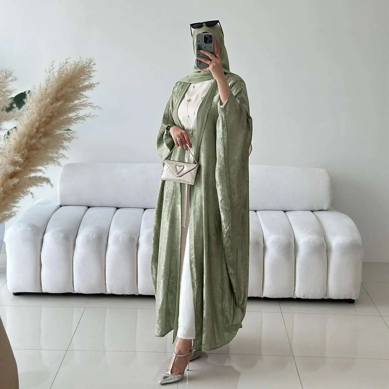 Yara Sage Green Abaya